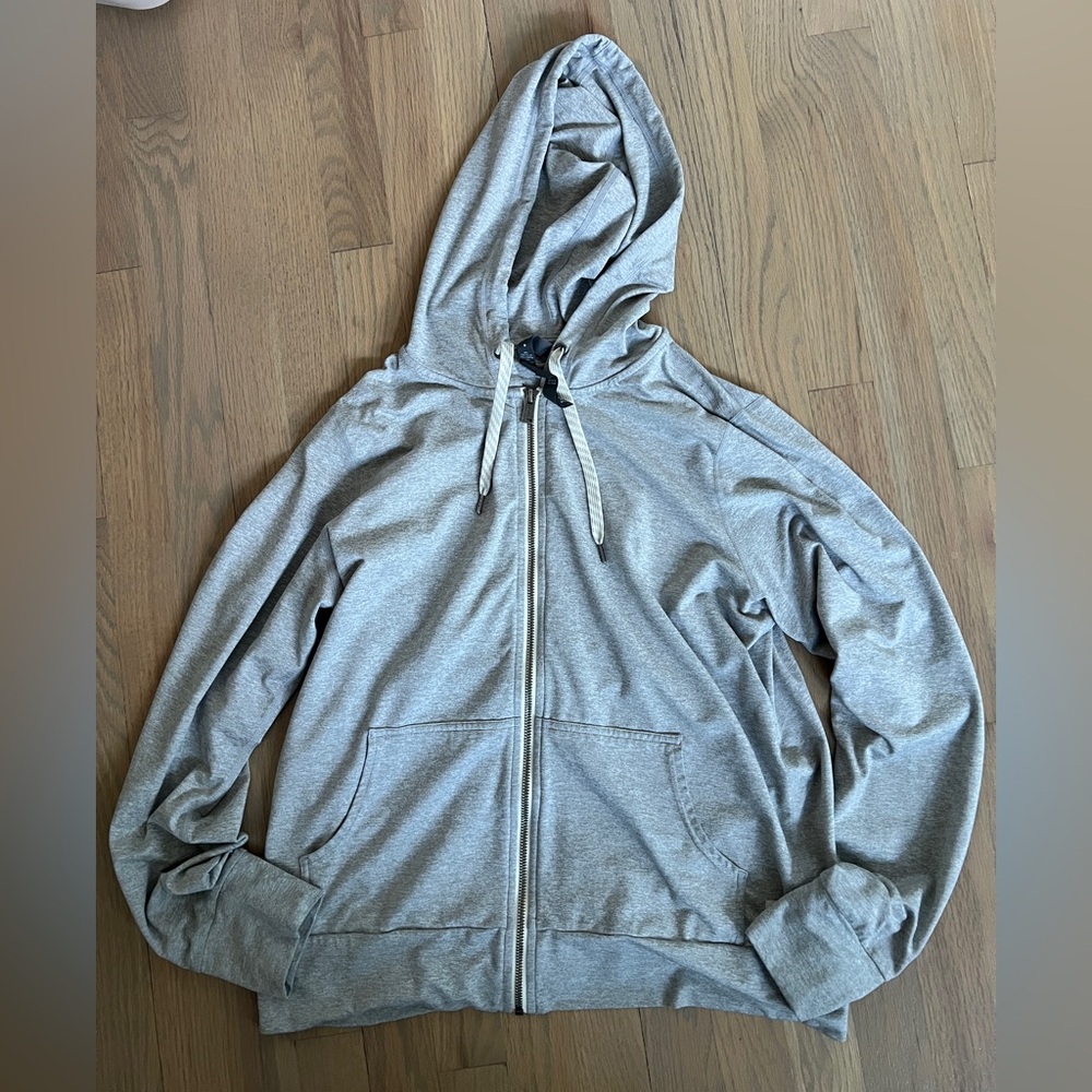 Vuori Dreamknit Full-Zip Halo Performance Hoodie 2.0 Pale Light Heather Gray M